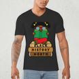 Girl Kid Reading Book Black History Month Bookworm Men's V-Neck T-Shirt