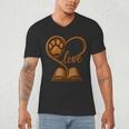 Girl Who Loves Dogs & Books Heart Dog Lover Reader Reeding Men's V-Neck T-Shirt Girl Who Loves Dogs & Books Heart Dog Lover Reader Reeding Men's V-Neck T-Shirt