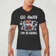 Go Away I'm Reading Book Reader Cute Fox Loves Books Men's V-Neck T-Shirt Go Away I'm Reading Book Reader Cute Fox Loves Books Men's V-Neck T-Shirt