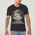 Good Book Is Out Of This World Space Reading Lover Men's V-Neck T-Shirt Good Book Is Out Of This World Space Reading Lover Men's V-Neck T-Shirt