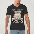 All The Good Men Are In My Books Romance Novel Men's V-Neck T-Shirt