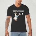 Goose Reading 67 Six Seven Meme Teacher Book Lover Men's V-Neck T-Shirt Goose Reading 67 Six Seven Meme Teacher Book Lover Men's V-Neck T-Shirt