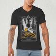 Gothic Book Lover Skeleton Men's V-Neck T-Shirt