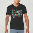 Groovy Christmas Most Likely To Read A Book On Christmas Men's V-Neck T-Shirt Groovy Christmas Most Likely To Read A Book On Christmas Men's V-Neck T-Shirt