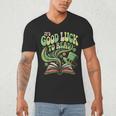 Groovy It's Good Luck To Read St Patrick's Day Book Lucky Men's V-Neck T-Shirt Groovy It's Good Luck To Read St Patrick's Day Book Lucky Men's V-Neck T-Shirt