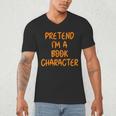 Halloween Pretend I'm Book Character Costume Lazy Adult Kids Men's V-Neck T-Shirt Halloween Pretend I'm Book Character Costume Lazy Adult Kids Men's V-Neck T-Shirt
