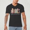 Harm Reduction Floral Book Overdose Awareness Nurse Men's V-Neck T-Shirt