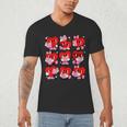 Heart Reading Books Valentine Teacher Boys Girls Book Lover Men's V-Neck T-Shirt