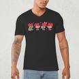 Heart Reading Books Valentine Teacher Library Book Lover Men's V-Neck T-Shirt