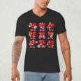 Heart Reading Books Valentine’s Day Girl And Boy Book Lovers Men's V-Neck T-Shirt