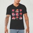 Hearts Reading Book Lovers All Booked For Valentine Men's V-Neck T-Shirt