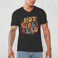 Hot Girls Read Aesthetic Book Lover Reading Men's V-Neck T-Shirt Hot Girls Read Aesthetic Book Lover Reading Men's V-Neck T-Shirt