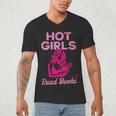 Hot Girls Read Books Cute Book Reader Women Men's V-Neck T-Shirt