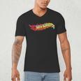 Hot Wheels Comic Book Fire Logo Men's V-Neck T-Shirt