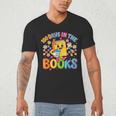HUGvyn Preppy 100 Days In The Books Teacher Reading Coffee Men's V-Neck T-Shirt