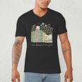 I'm Booked Tonight Cozy Floral Book Lover Graphic Men's V-Neck T-Shirt I'm Booked Tonight Cozy Floral Book Lover Graphic Men's V-Neck T-Shirt