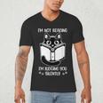 I’m Not Reading I’m Judging You Silently Fun Cat Book Lover Men's V-Neck T-Shirt I’m Not Reading I’m Judging You Silently Fun Cat Book Lover Men's V-Neck T-Shirt