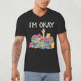 I'm Okay Book Reader Book Nerd Book Reading Lover Men's V-Neck T-Shirt I'm Okay Book Reader Book Nerd Book Reading Lover Men's V-Neck T-Shirt