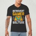 Introvert Gamer Video Games Anti Social Team Player Men's V-Neck T-Shirt Introvert Gamer Video Games Anti Social Team Player Men's V-Neck T-Shirt