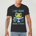 Introvert Herpetologists Amphibian Frog Lover Men's V-Neck T-Shirt