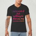 Introverted Willing To Discuss Caucasian Ovcharka Introvert Men's V-Neck T-Shirt Introverted Willing To Discuss Caucasian Ovcharka Introvert Men's V-Neck T-Shirt