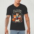 Its A Good Day To Read Book Cute Fox Sloth Owl Novel Reading Men's V-Neck T-Shirt