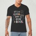 It's A Good Day To Read a Book Elementary Teacher Graphic Men's V-Neck T-Shirt