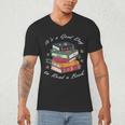 It's a Good Day To Read a Book Floral Stack Tee Men's V-Neck T-Shirt
