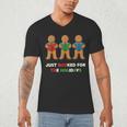 Just Booked For The Holidays Gingerbread Men's V-Neck T-Shirt