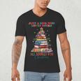 Just a Girl Who Loves Books All Booked For Christmas Men's V-Neck T-Shirt Just a Girl Who Loves Books All Booked For Christmas Men's V-Neck T-Shirt