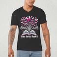 Just a Girl Who Loves Books Reading Book Butterfly Bookworm Men's V-Neck T-Shirt