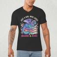Just a Girl Who Loves Dragons And Books Dragon Reading Men's V-Neck T-Shirt
