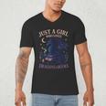 Just a Girl Who Loves Dragons And Books Fantasy Men's V-Neck T-Shirt