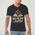 Just One More Chapter Floral Book Reading Girl Bookworm Men's V-Neck T-Shirt Just One More Chapter Floral Book Reading Girl Bookworm Men's V-Neck T-Shirt