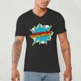 Kids Boys Benjamin Name Personalized Superhero Comic Book Men's V-Neck T-Shirt