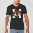 Kids Ka-Pow 2 Years Old Kids 2nd Birthday Comic Book Super Hero Men's V-Neck T-Shirt