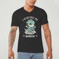 Kids I Read Past My Bedtime Cute Book Dragon Pajama Men's V-Neck T-Shirt