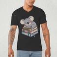Koala Reading Book Pajama Sleep Men's V-Neck T-Shirt