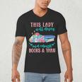 THIS LADY Will Never Own Enough BOOKS & YARN Men's V-Neck T-Shirt