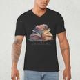 Let The Adventures Begin Book Lovers Magical Whimsical Art Men's V-Neck T-Shirt