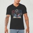 Librarian 4th July Book Lover Bookworm Patriotic Books Men's V-Neck T-Shirt