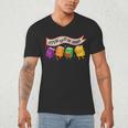 Librarian Let's All Go To The Library Cute Groovy Book Lover Men's V-Neck T-Shirt