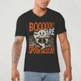 Library Halloween Book Lover Ghost With Books Men's V-Neck T-Shirt Library Halloween Book Lover Ghost With Books Men's V-Neck T-Shirt