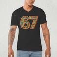 Literary 67 Bookshelf Six Seven Reading Meme Men's V-Neck T-Shirt