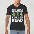 This Little Leprechaun Likes To Read St Patrick's Day Book Men's V-Neck T-Shirt This Little Leprechaun Likes To Read St Patrick's Day Book Men's V-Neck T-Shirt