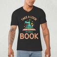 Take a Look It's In a Book Reading Teacher Book Lover Men's V-Neck T-Shirt