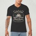 Love God Drink Coffee Read Books Coffee & Jesus Men's V-Neck T-Shirt