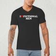 I Love Heart Fictional Men Simple Cute Reading Books Men's V-Neck T-Shirt