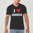 I Love Horror Heart Movies TV Show Books Writing Read Men's V-Neck T-Shirt