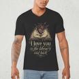 I Love You To The Library And Back Anatomical Heart Book Men's V-Neck T-Shirt I Love You To The Library And Back Anatomical Heart Book Men's V-Neck T-Shirt